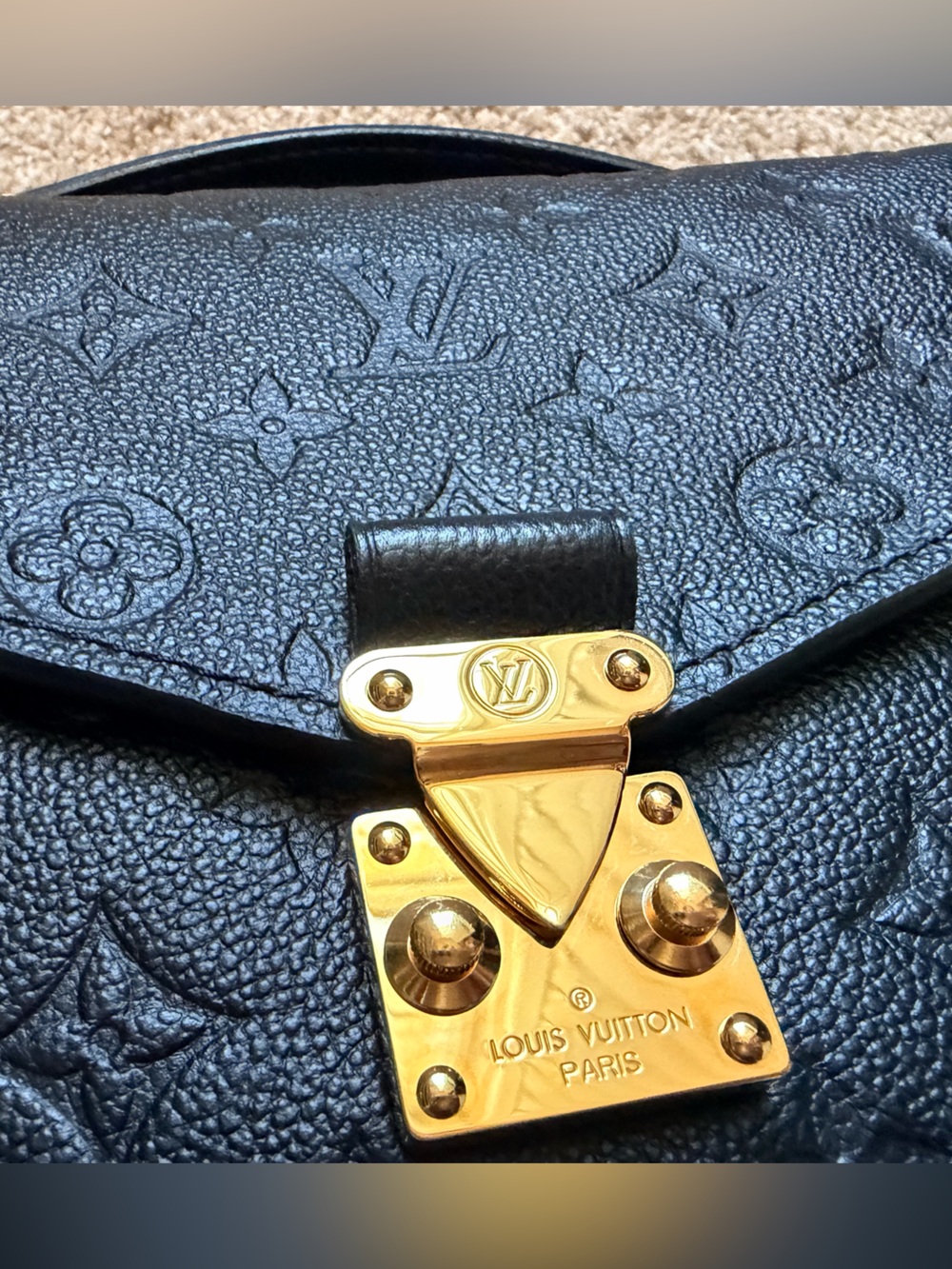 Louis Vuitton Black Monogram Empreinte Pochette Metis - Picture 2 of 10